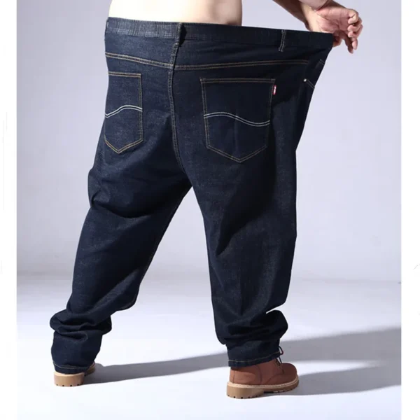 Plus Big Size Black Jeans Men 5XL 6XL 7XL 8XL 54 56 58 59 60 200KG Elastic Denim Trousers Extra Large Male Blue Pants Clothes - Image 3