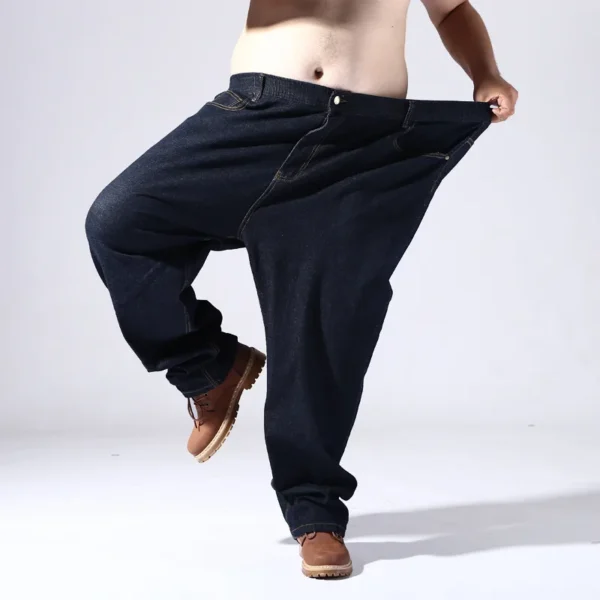 Plus Big Size Black Jeans Men 5XL 6XL 7XL 8XL 54 56 58 59 60 200KG Elastic Denim Trousers Extra Large Male Blue Pants Clothes - Image 2