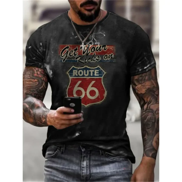 Castrol retro 3D letter printing men's T-shirt short-sleeved o-neck summer street fashion new T2022 - Image 5