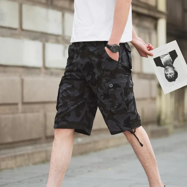 With Pockets Long Baggy Men's Cargo Shorts Camouflage Half Big Size Loose Bermuda Camo Male Short Pants Oversize Wide Beautiful - Image 3