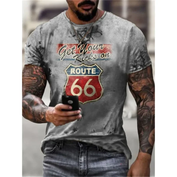 Castrol retro 3D letter printing men's T-shirt short-sleeved o-neck summer street fashion new T2022 - Image 3