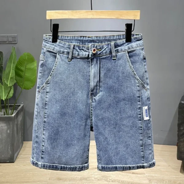 Summer Thin New Men Business Denim Shorts Fashion Casual Stretch Slim Jeans Short bermuda masculina men clothing ropa hombre - Image 5
