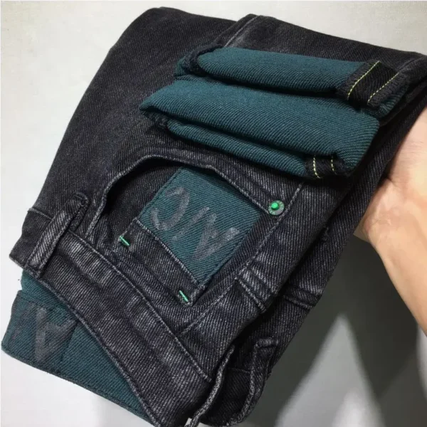 Fashion Luxury Classic Denim Punk Cowboy Streetwear Men's Denim Jeans Autumn Winter Stretch Slim Fit Korean Style Casual Pants
