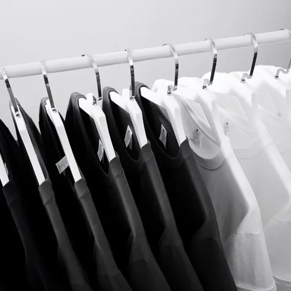 Oversize 240g Pure Color Heavy Cotton Man T Shirts Loose Drop Shoulder Short Sleeve Men T-Shirt Fashion Brand Men's Undershirt - Image 2