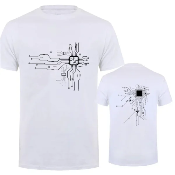 Brand New Men's T-Shirt O-Neck Men T-shirt for Male T Shirts CPU Processor Circuit Diagram Print Man Tops Tees Tshirt Clothing - Image 3