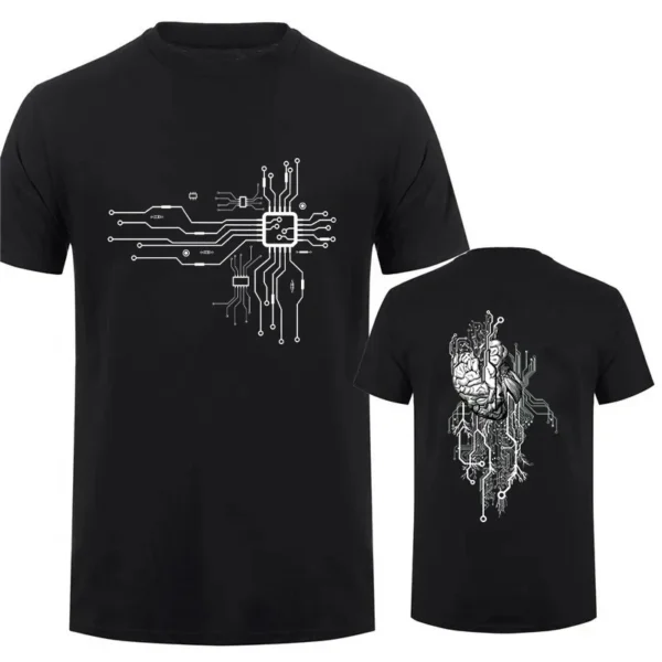 Brand New Men's T-Shirt O-Neck Men T-shirt for Male T Shirts CPU Processor Circuit Diagram Print Man Tops Tees Tshirt Clothing