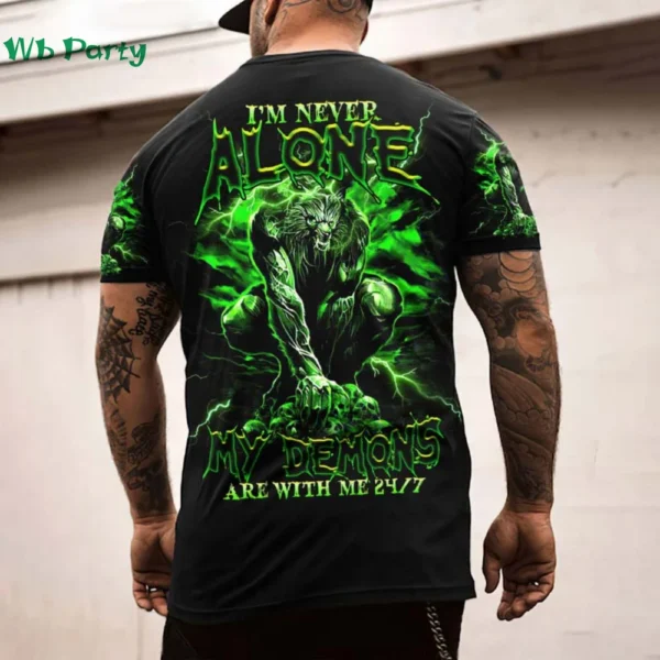 Skull Pattern Back Print Clothes Men Graphic Tees Men's Summer Clothes Designer Clothes Men Short Sleeve Tee Skull Graphic Tees - Image 3
