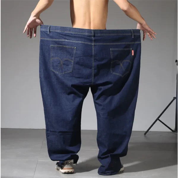 Plus Big Size Black Jeans Men 5XL 6XL 7XL 8XL 54 56 58 59 60 200KG Elastic Denim Trousers Extra Large Male Blue Pants Clothes - Image 5