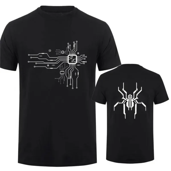 Brand New Men's T-Shirt O-Neck Men T-shirt for Male T Shirts CPU Processor Circuit Diagram Print Man Tops Tees Tshirt Clothing - Image 5